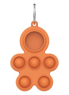 Generic Silicone Protective Case for Apple AirTag Equipped with Decompression Toy, Safeguarding Objects, Elderly, and Children from Loss, Exuding Elegance and Quality Orange  - Image 1