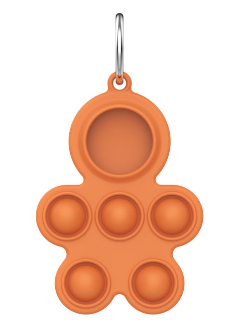 Silicone Protective Case for Apple AirTag Equipped with Decompression Toy, Safeguarding Objects, Elderly, and Children from Loss, Exuding Elegance and Quality Orange