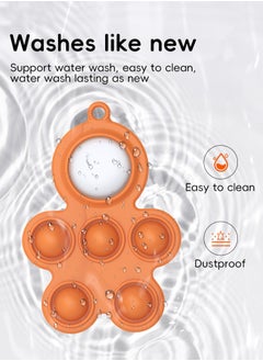 Generic Silicone Protective Case for Apple AirTag Equipped with Decompression Toy, Safeguarding Objects, Elderly, and Children from Loss, Exuding Elegance and Quality Orange  - Image 4