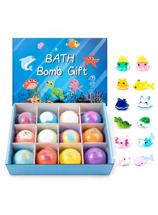 Bath Bomb Gift Set with Surprise Sea Animal Toys -Bath Bombs - Image 1