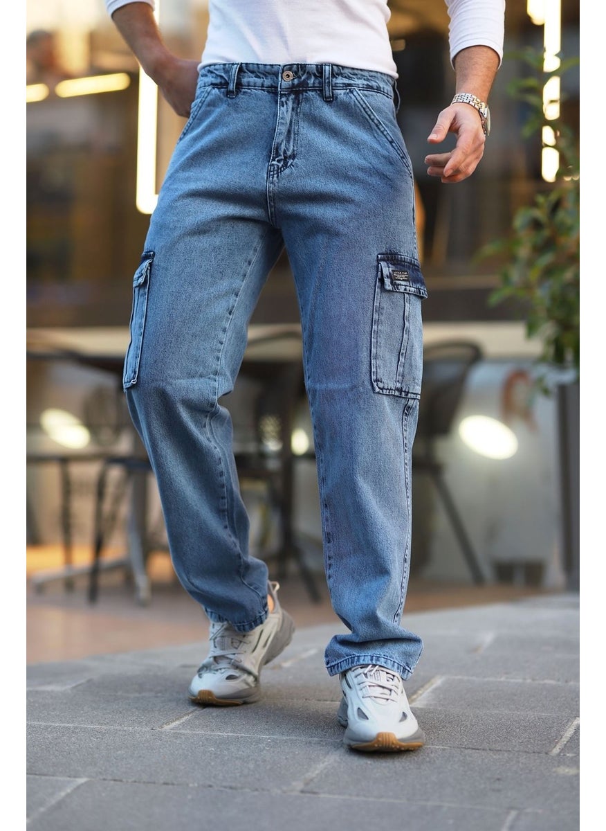 Men's Light Blue Baggy Fit Relaxed Fit Cargo Jean Pants - pzsku/Z97B2CCDF812E6FD47C2BZ/45/_/1735329905/82e9e04c-defb-4f78-804c-4e3034ec5098