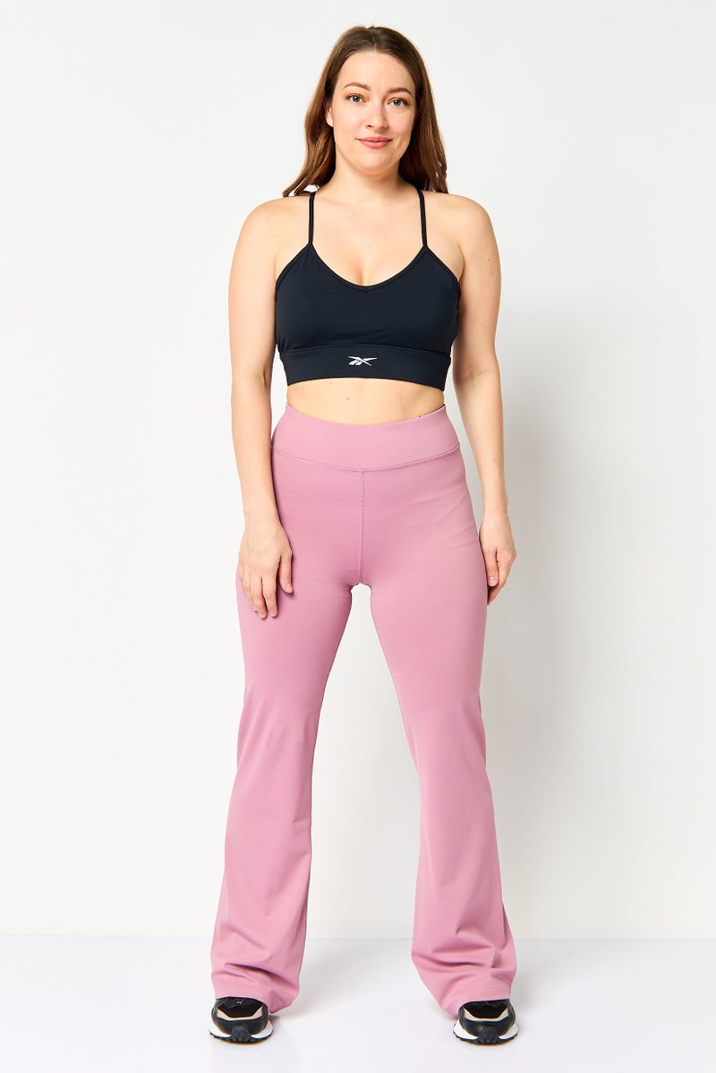 Reebok Women Sportswear Fit Training Bootcut Leggings, Mauve - Image 2