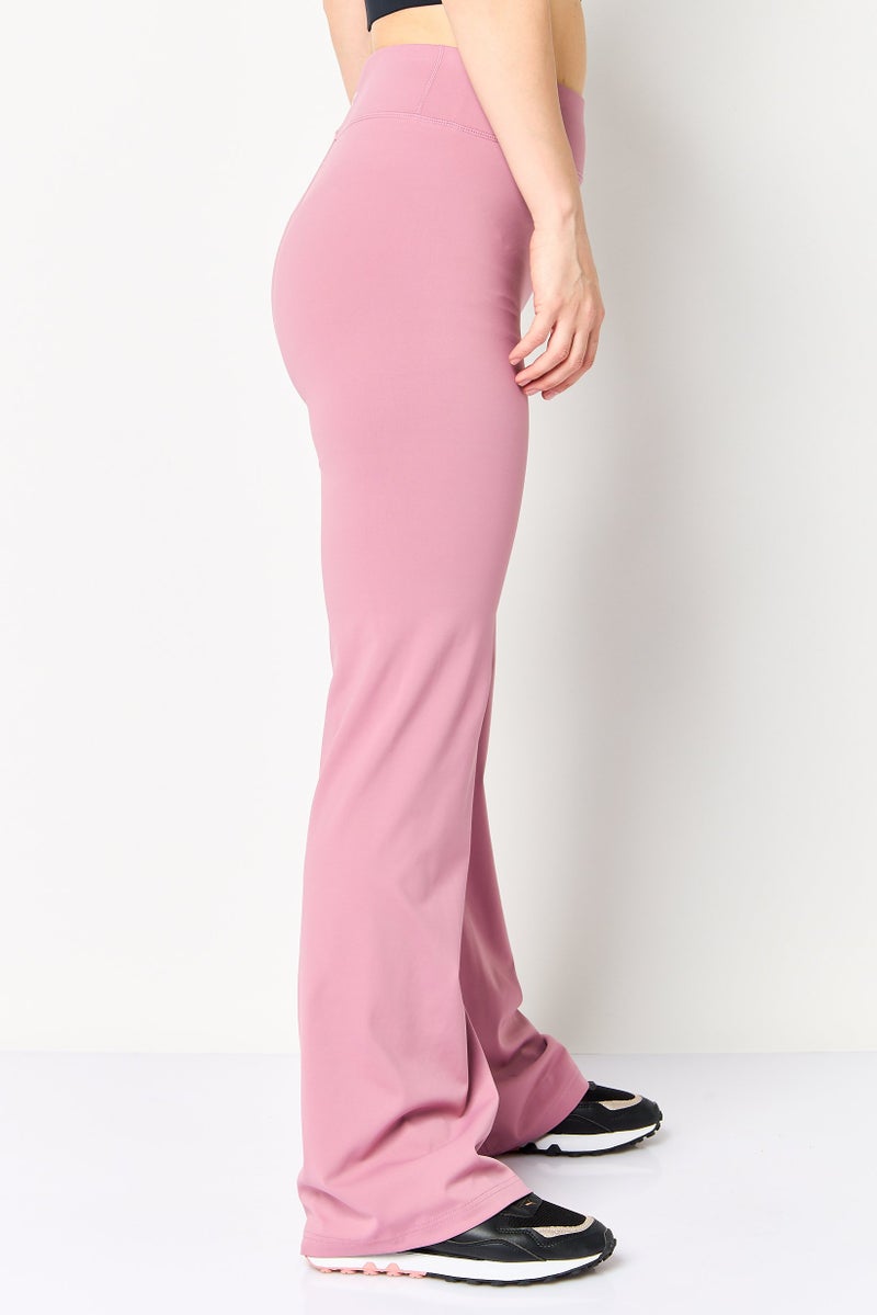 Reebok Women Sportswear Fit Training Bootcut Leggings, Mauve - Image 3