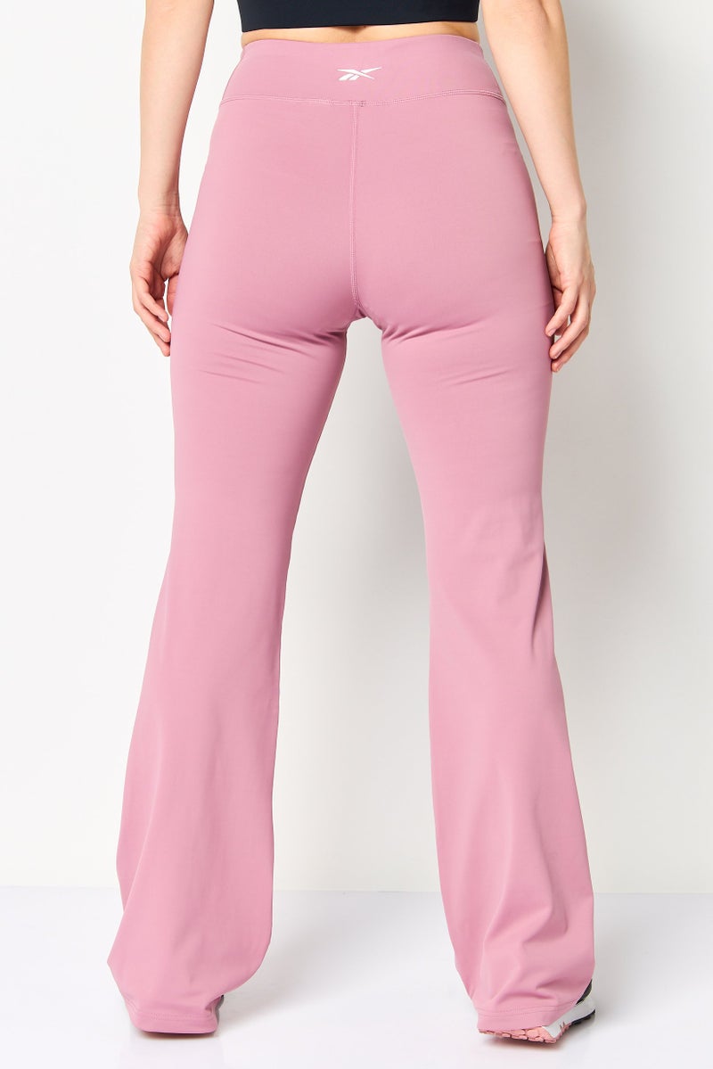 Reebok Women Sportswear Fit Training Bootcut Leggings, Mauve - Image 4