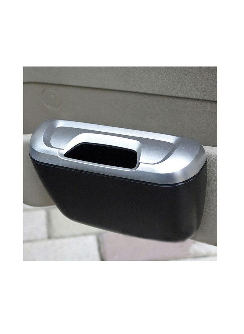 GLOWICK - Glowick Mini Portable Universal Car Trash Can Plastic Car Dust Bin with Lid Car Door Side Trash Can Garbage Container Vehicle Trash Bin 1Pcs - Image 1