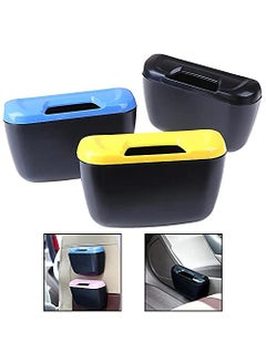 GLOWICK Glowick Mini Portable Universal Car Trash Can Plastic Car Dust Bin with Lid Car Door Side Trash Can Garbage Container Vehicle Trash Bin 1Pcs  - Image 2