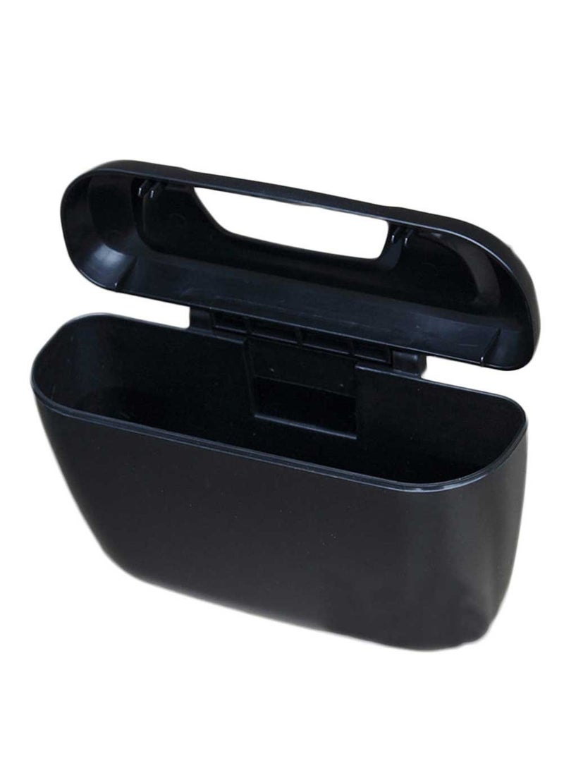 GLOWICK - Glowick Mini Portable Universal Car Trash Can Plastic Car Dust Bin with Lid Car Door Side Trash Can Garbage Container Vehicle Trash Bin 1Pcs - Image 1