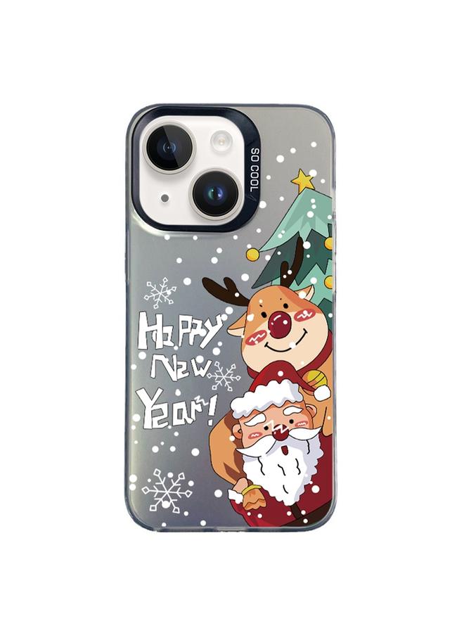 Zaboon Case For iPhone 13 Christmas Series PC Full Coverage Pattern Phone Case - Image 1