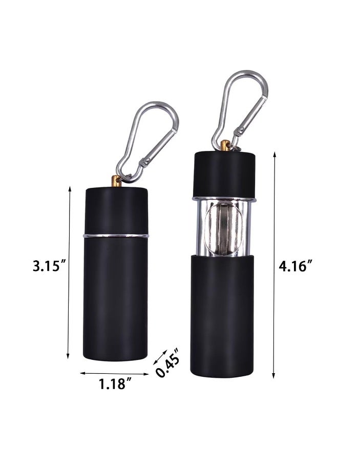 Chabeia Portable Ashtray Stainless Steel, Pocket Ashtray Smell Proof with Lid Mini Anti Soot, Smokeless Ashtray with Buckle, Metal Liner ( Black) - Image 4