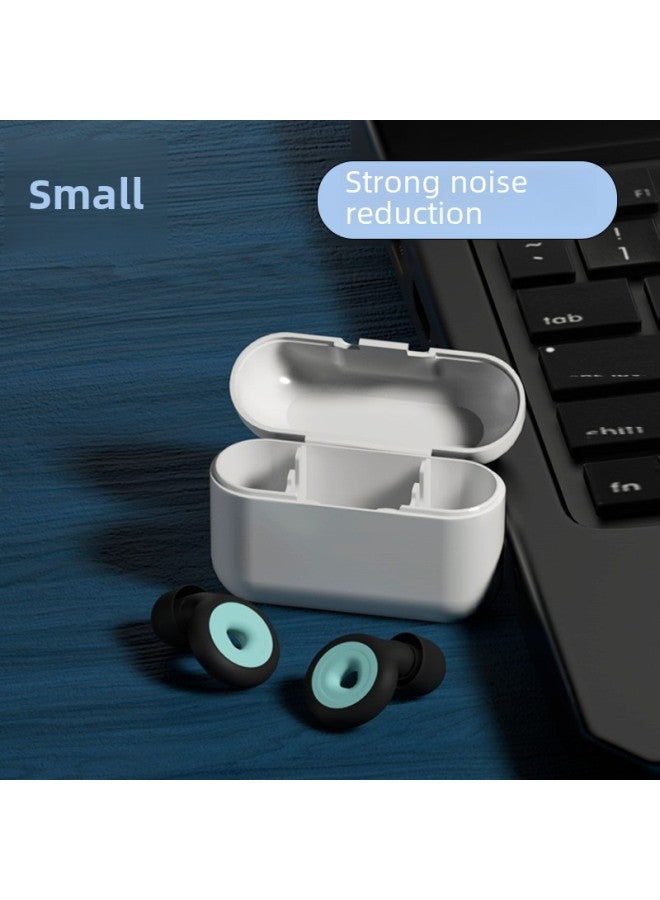 Generic Silicone Earplugs Swimming Waterproof Earplugs Sound Insulation Noise Reduction Earplugs Can Be Printed LOGO Ring Combination Earplugs Wholesale-Color:Black, Green And Black (flip Box + Color Box With Large, Medium And Small Ear Caps - Image 2