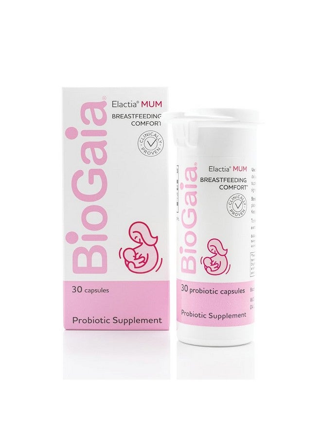 BioGaia BioGaia Elactia Breastfeeding Probiotic | Lactation Supplements | Newborn Essentials and Probiotics for Both Mom & Baby | Daily Supplement for Healthy Lactation | 30 Count | Breastfeed Happy - Image 1