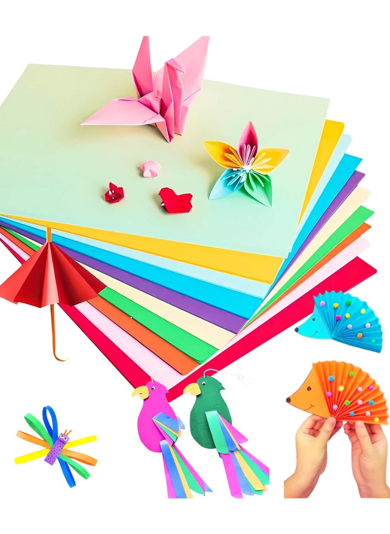 VIO Vibrant Assorted A4 Color Paper Sheets 100 PCS for Decorating Drawing Origami Construction Printing Scrapbooking Card Making DIY Arts Crafts Ideal for School Kindergarten Home Projects for Girls Boys 80 GSM Craft Paper in 10 Colors Suitable for Printing  - Image 1