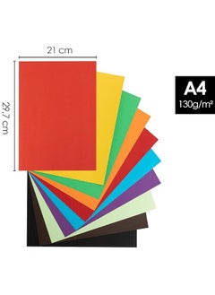 VIO Vibrant Assorted Color Paper Sheets 100pcs for Decorating Drawing Origami Construction Printing Scrapbooking Card Making DIY Arts & Crafts Ideal for School Kindergarten Home Projects Girls Boys  - Image 3