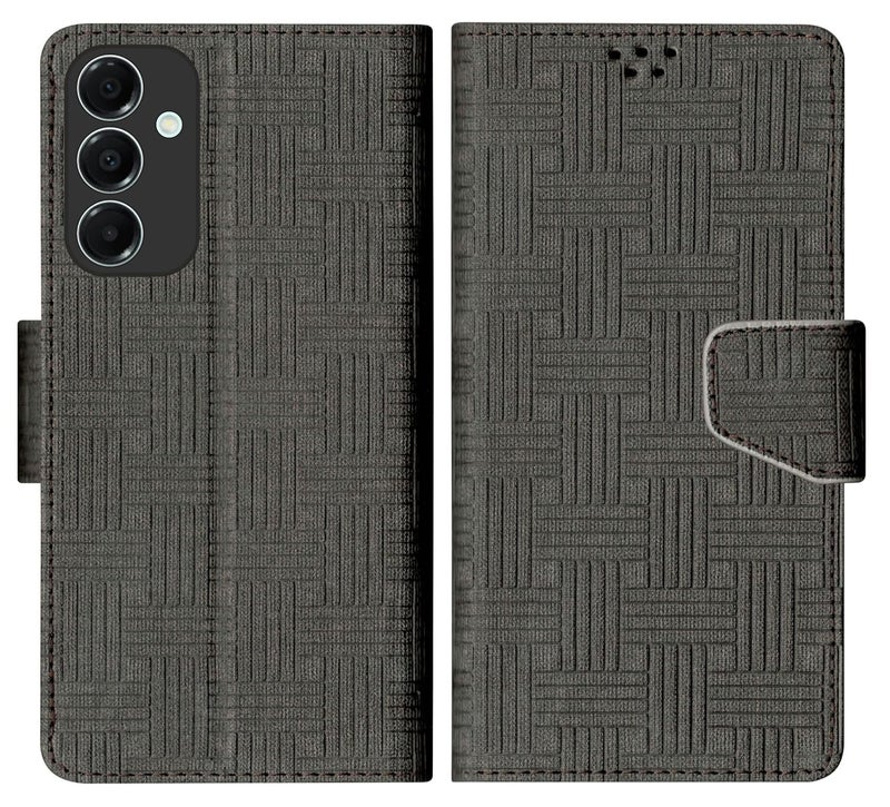 SBMS Flip Cover for Samsung Galaxy A17 5G / Samsung Galaxy F17 5G Back Cover Case with Magnatic Closure | Inbuilt Stand | Card & Money Pocket (MatBlack) - Image 1