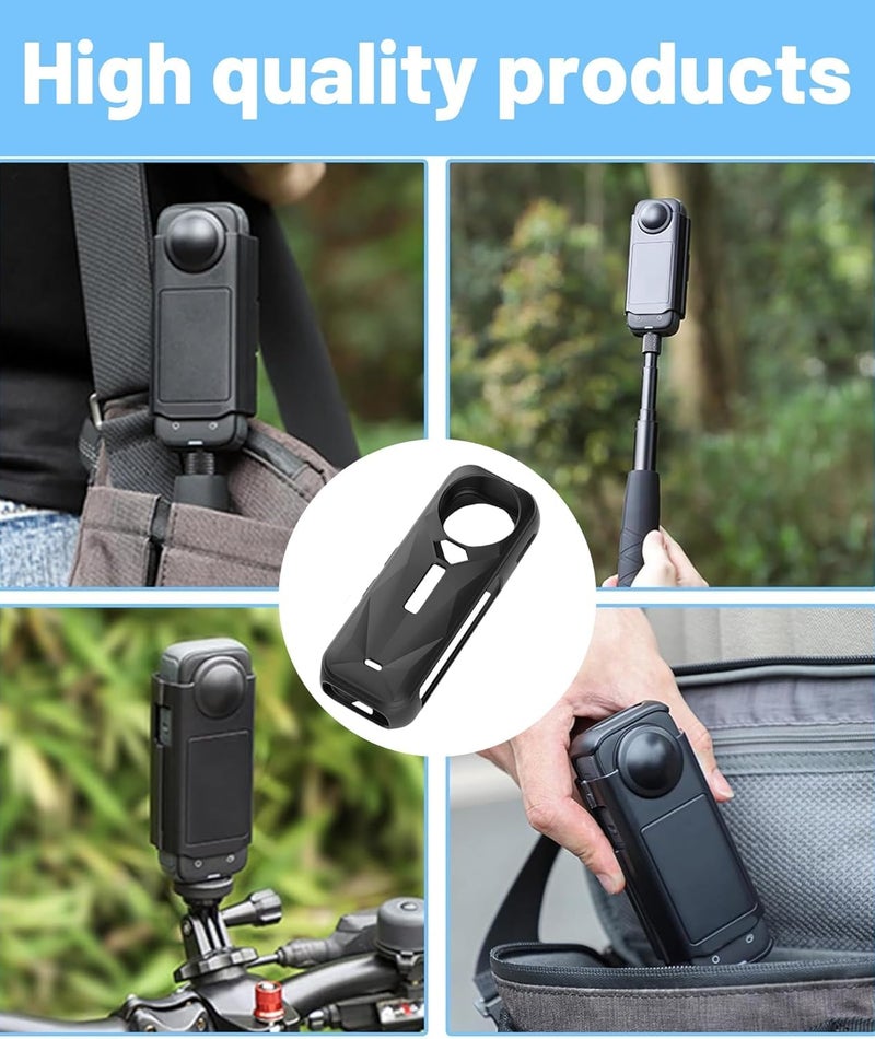 piercing 4Pcs Silicone Skin Cover for Action Camera, Anti-Scratch Protective Soft Silicone Cover, Lightweight Case for Action Camera,Compatible with Insta 360 X5 - Image 5