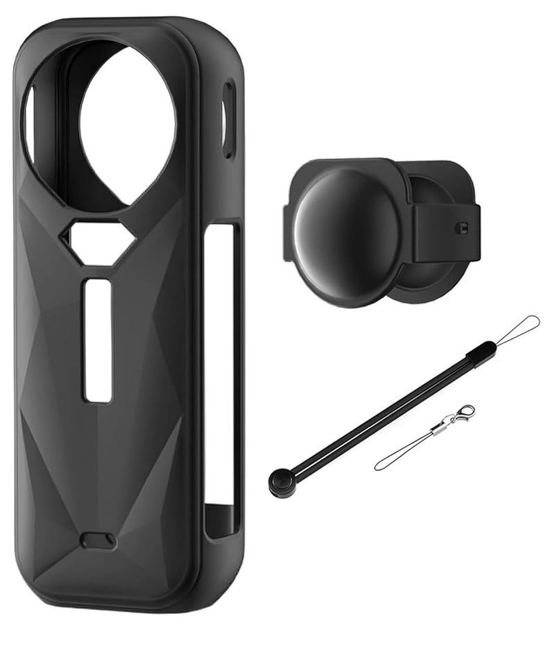 piercing 4Pcs Silicone Skin Cover for Action Camera, Anti-Scratch Protective Soft Silicone Cover, Lightweight Case for Action Camera,Compatible with Insta 360 X5 - Image 1