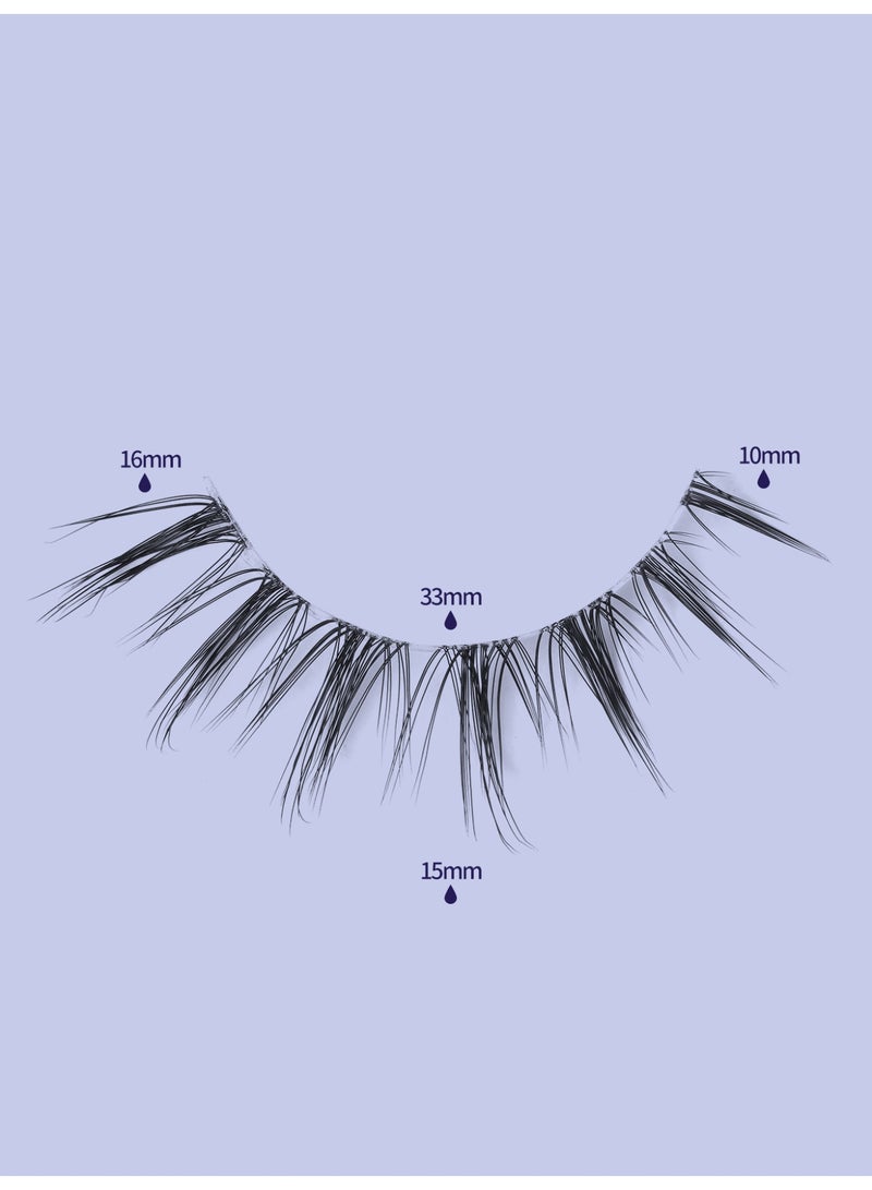 MAGEFY 3 Pairs Pack Light Volume Short Fake Eye Lashes Lashes False Eyelashes Cat Eyes Wispy Natural Faux Mink Lashes  - Image 2