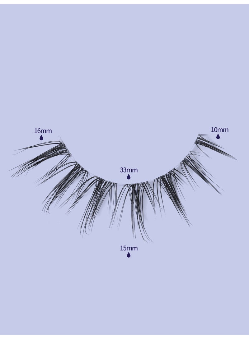 MAGEFY 3 Pairs Pack Light Volume Short Fake Eye Lashes Lashes False Eyelashes Cat Eyes Wispy Natural Faux Mink Lashes - Image 4