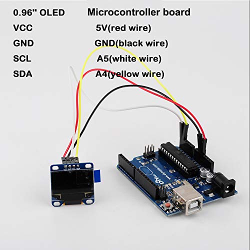 DIYmall وحدة OLED 0.96" 0.96 بوصة I2C IIC تسلسلي 128X64 شاشة OLED وحدة SSD1306 سائق لأردوينو 51 MSP420 STIM32 SCR راسبيري باي (1قطعة X أصفر وأزرق) - Image 3