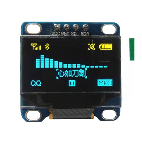 DIYmall وحدة OLED 0.96" 0.96 بوصة I2C IIC تسلسلي 128X64 شاشة OLED وحدة SSD1306 سائق لأردوينو 51 MSP420 STIM32 SCR راسبيري باي (1قطعة X أصفر وأزرق) - Image 1