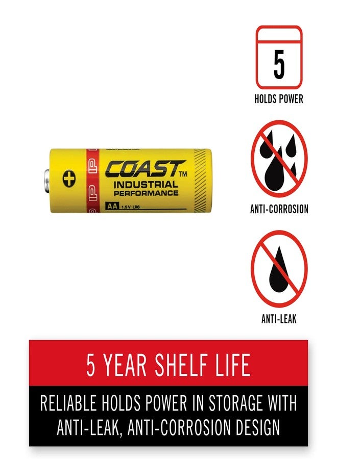Coast 4 Pack AA Industrial Performance Alkaline Batteries, High-Performance - Image 4