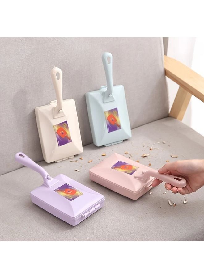 3 In 1 Static Lint Dust Remover Portable Fabric Shaver Brush Pink With Handle - Image 2