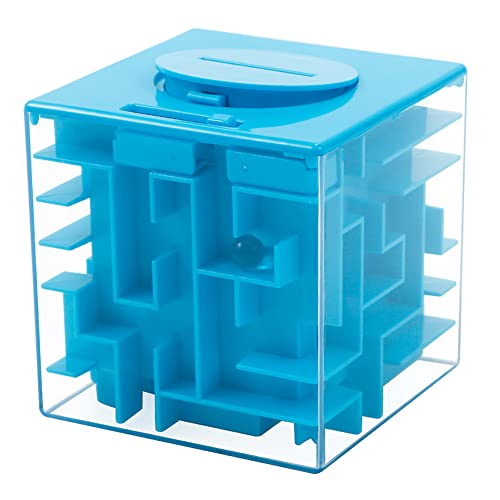 ThinkMax Money Maze Puzzle Box for Kids and Adults, Perfect Money Holder Maze Puzzle Gift Box (Blue) - Image 1
