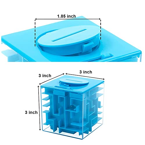 ThinkMax Money Maze Puzzle Box for Kids and Adults, Perfect Money Holder Maze Puzzle Gift Box (Blue) - Image 2