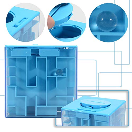 ThinkMax Money Maze Puzzle Box for Kids and Adults, Perfect Money Holder Maze Puzzle Gift Box (Blue) - Image 4