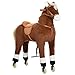 Qaba Kids Rideon Walking Horse with Easy Rolling Wheels Soft Huggable Body a Large Size for Kids 516 Years - Image 3