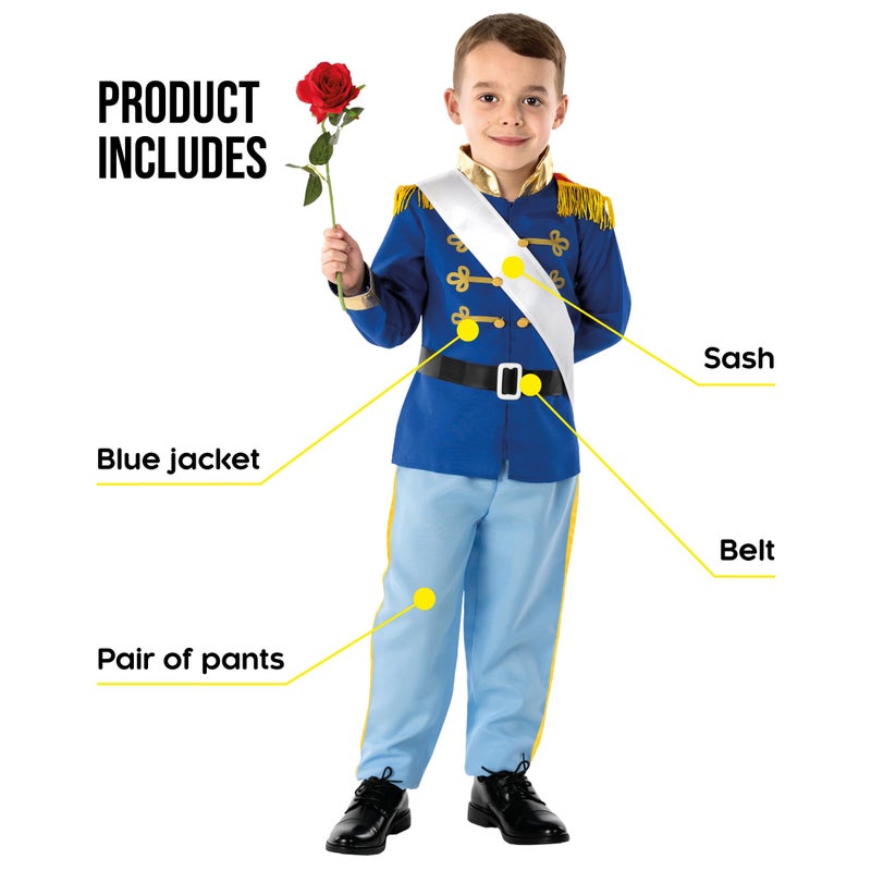 fun shack Boys Prince Costume - Kids Prince Charming Dress Up Outfit for Boys - Royal Dress Up Costume for Kids, Small - Image 2