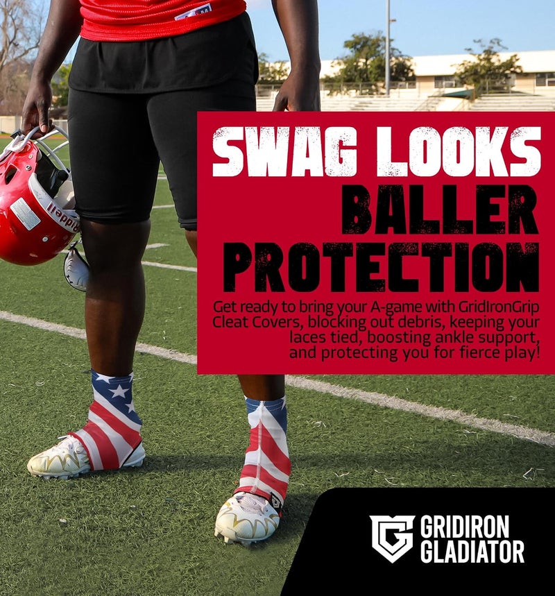 Gridiron Gladiator Cleat Covers - Football Spats - Football Cleat Cover - Cleat Spats for Soccer, Baseball & Softball - Image 2