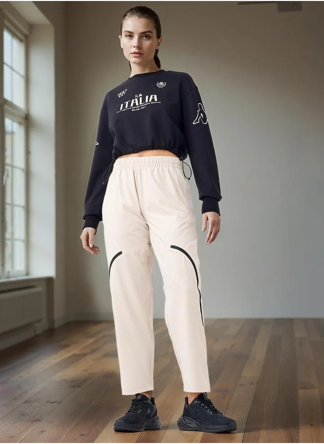 Kappa Kappa Logo Print Cropped Sweatshirt