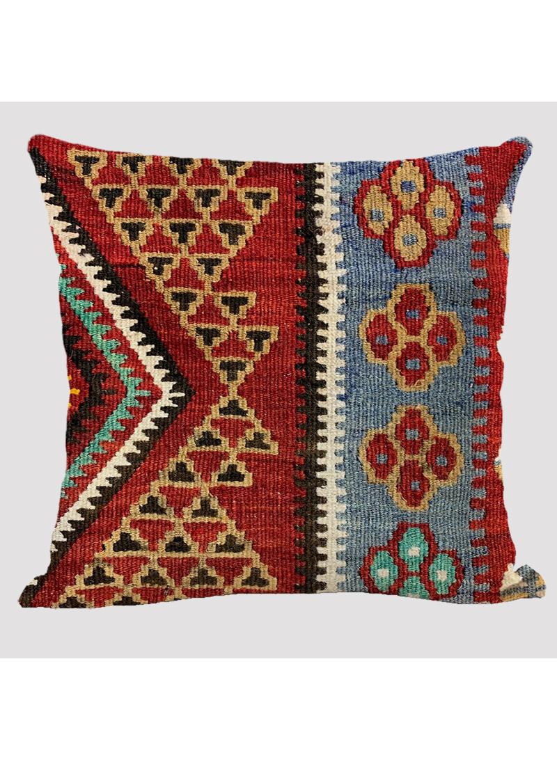 4 قطعة البوهيمي وسادة القضية الوطنية الكتان القضية متعددة الألوان 45x45cm بدون وسادة - Image 2