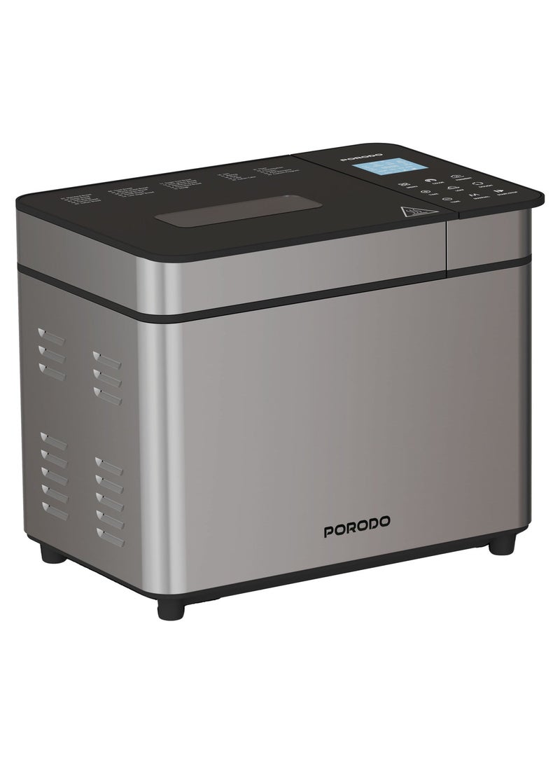 porodo KHABAZ Stainless Steel Automated Bread Maker With Timer & Delay Setting, 25 Preset Programs, Touch Display, Memory Function, Viewing Window, 600W Power - Image 1