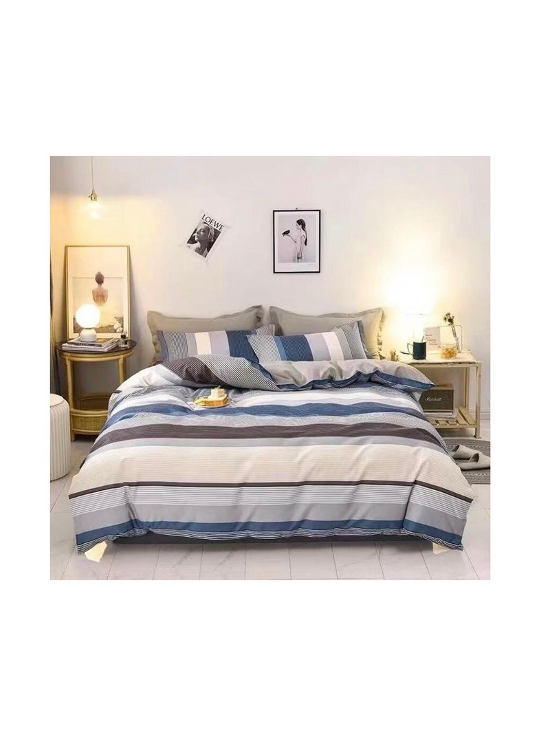 4pcs Soft & Breathable Cotton Single Comforter for All Seasons Duvet inserted bedding set 