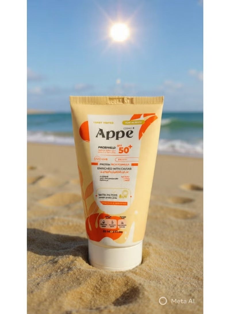 كوزمو ابي   كوزمو آبي بروشيلد صن بلوك جل كريم SPF 50+ بحجم 60 مل - ملمس خفي ومطفي (Matte) - حماية UVA/UVB PA++++ بتقنية تصغير المسام - خالي من الكحول والعطور - Image 1