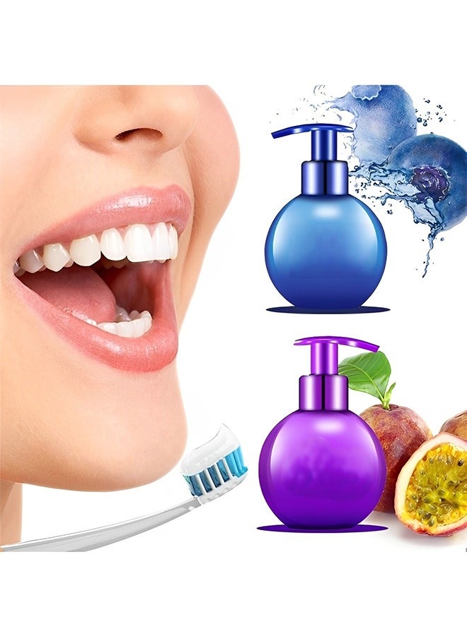 REOCLE Whitening Toothpaste Baking Soda Natural Stain Removal Repairing Refreshing Tooth Toothpaste Blueberry Flavor Toothpaste for Gentle Oral Care - Image 4