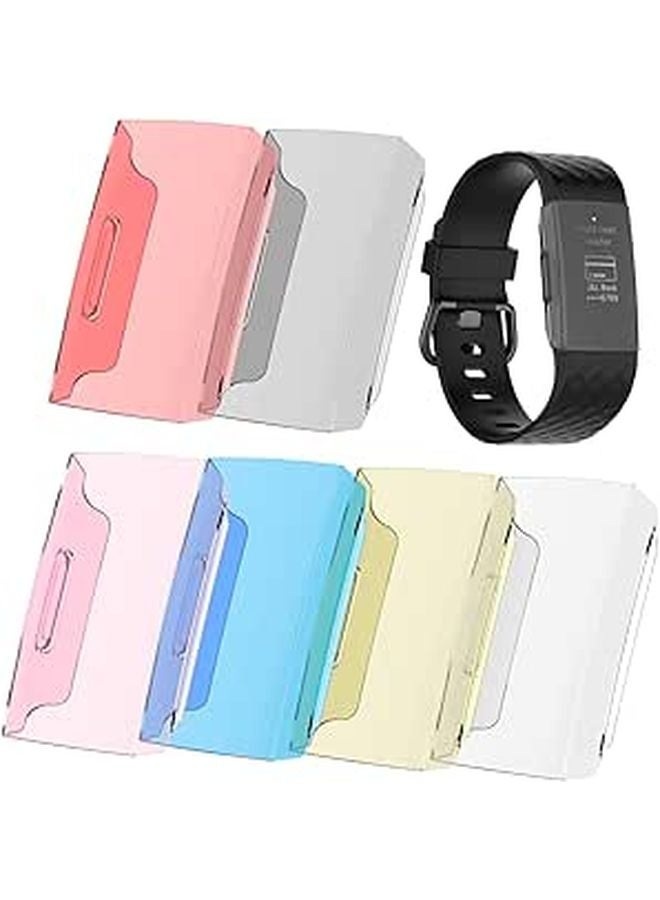Transparent Protective Case Fitbit Charge Full Body Cover Anti Scratch 6 Pack Colors - Image 1