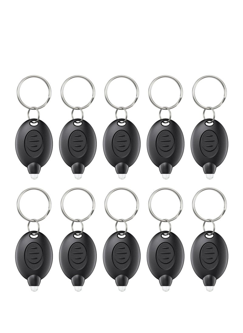 Y&D Mini LED Keychain, 10 Pcs Keychain Flashlight, 12 Lumen Portable Ultra Bright Battery Powered, for EDC Outdoor Camping Hiking and Emergency Lighting  - Image 1