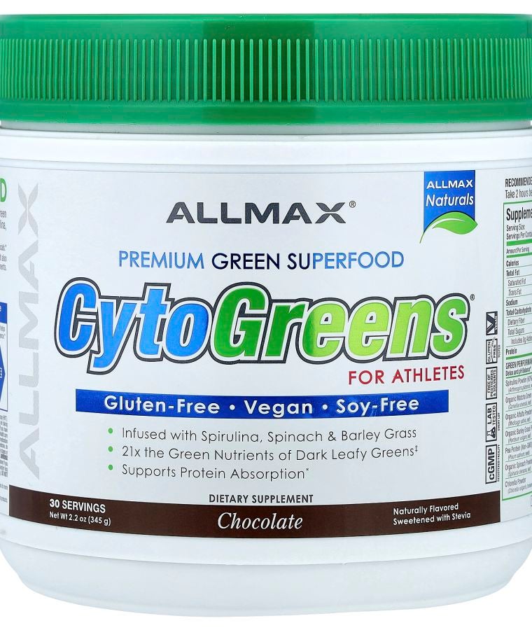 Allmax CytoGreens® Premium Green Superfood For Athletes Chocolate 2.2 oz (345 g)