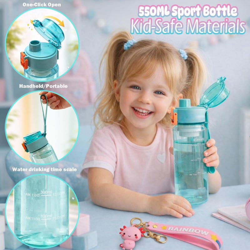 Kipwake Axolotl Gift Set for Girls - Cute Axolotl-Themed Toy Box with Fluffy Diary, Stickers,Pen, Crocheted Stuffed Animal, Pink Purse, Necklace, Keychain, and More Axolotl Stuff - Birthday Gifts for Kids - Image 5