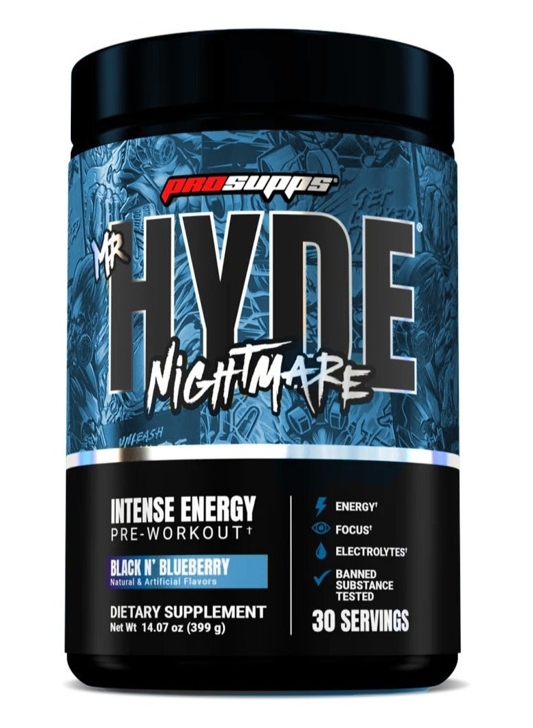 ProSupps Hyde Nightmare Pre-Workout - Black and Blueberry - (399g) - Image 1