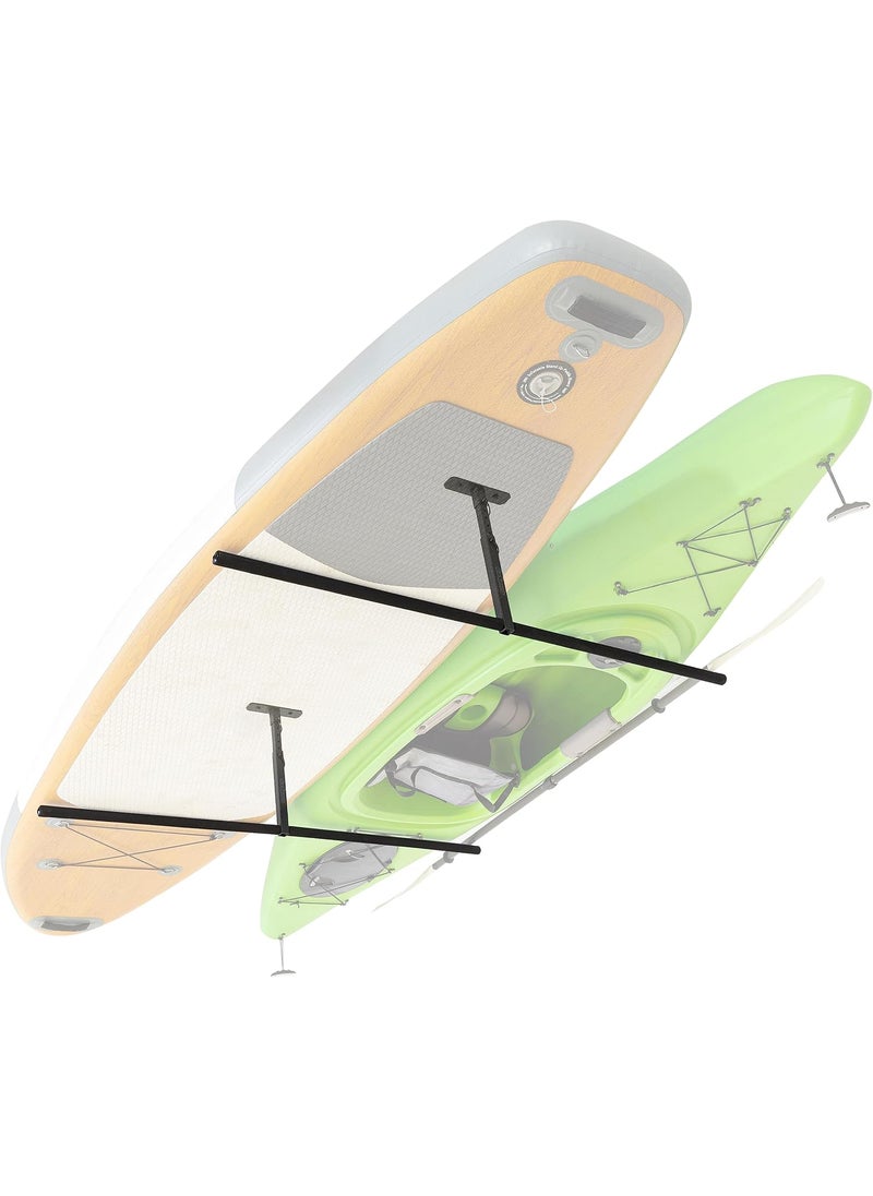 GoSports GoSports Kayak Rack for Garage Ceiling Mount  Adjustable Storage Hangers for 2 Kayaks SUPs or Surfboards  - Image 1