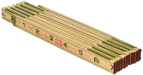 Lufkin مسطرة خشبية كريسنت لوفكين، 6' نحاس ممتد، أسود، بني - X46SLN - Image 1