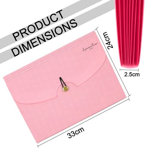 NISUN 7 Pocket Expanding File Folder, Accordion File Organizer with Labels, Letter Size Folders for Documents, Portable Filing Folder for School Home Office (Pink) - Image 2