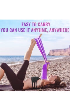 Cuken 5-Piece Resistance Bands Set Resistance Exercise Band 180*15*4.5cm for Physiotherapy, Strength Training & Fitness Workouts, Pilates, Stretching and Yoga Physical Therapy Fitness, Pink,Blue,Green,Yellow,Purple  - Image 4