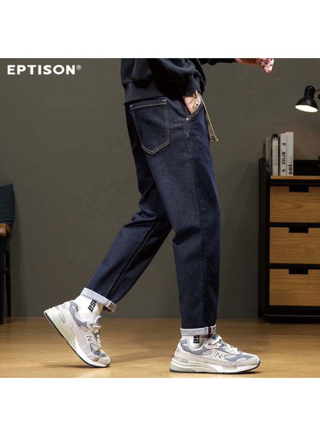 EPTISON Yipintiancheng 2025 Autumn Straight-leg Jeans For Men, Versatile Casual Wide-leg Pants, Simple Loose-fitting Fashionable Trendy Trousers For Me - Image 4