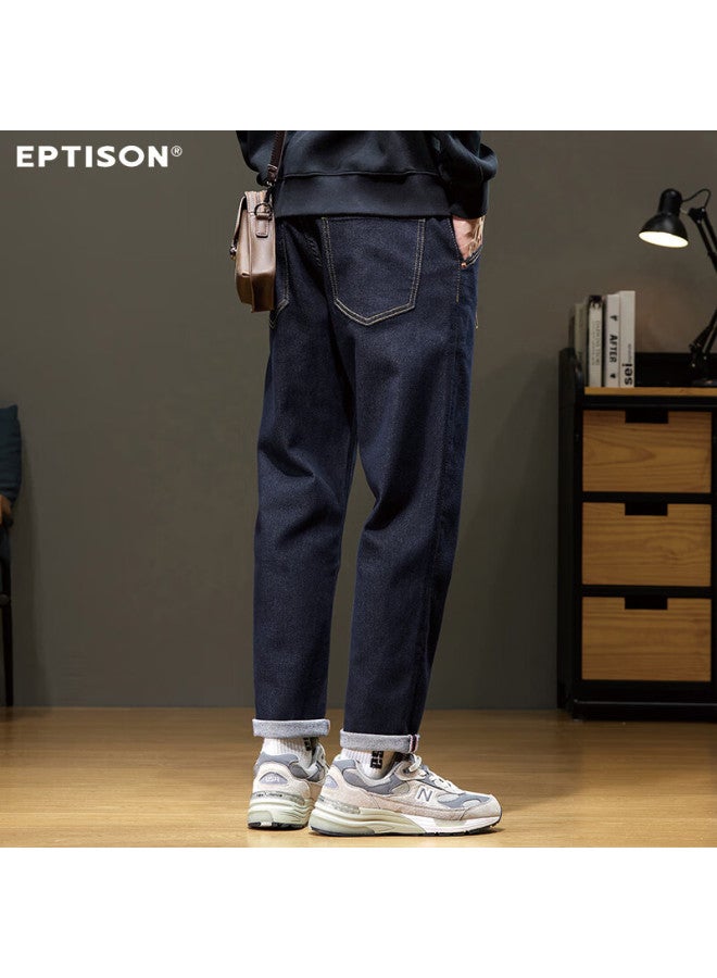 EPTISON Yipintiancheng 2025 Autumn Straight-leg Jeans For Men, Versatile Casual Wide-leg Pants, Simple Loose-fitting Fashionable Trendy Trousers For Me - Image 5
