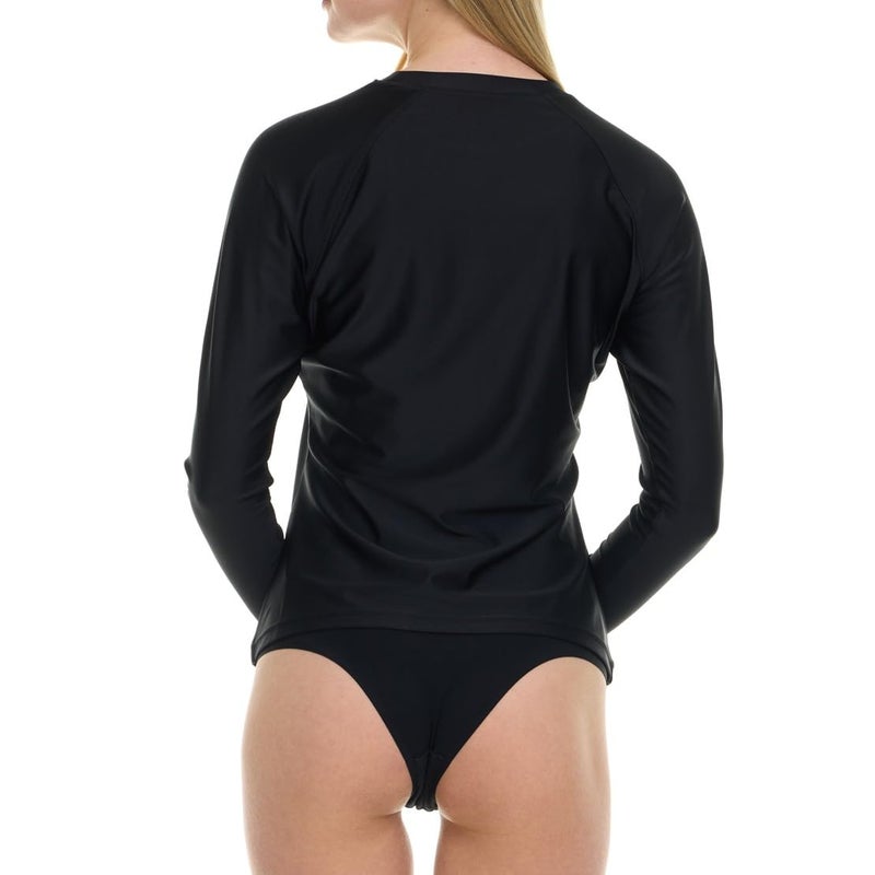 Hurley Rash Guard for Women, Womens Rash Guard Long Sleeve Shirts, Rashguard Swim Shirt Women UPF 50+ SPF & UV Protection Black - Image 4